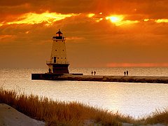 Ludington North Pierhead Lighthouse, Michigan